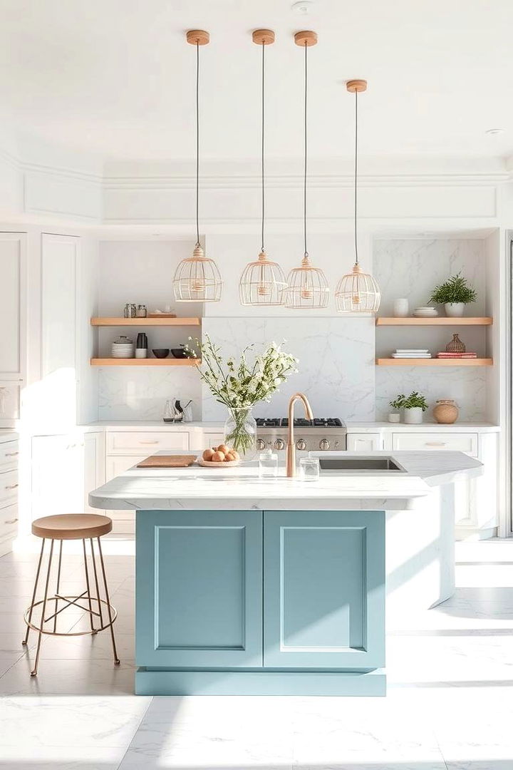 Coastal Inspired Serenity - 22 Marble Kitchen Island Ideas