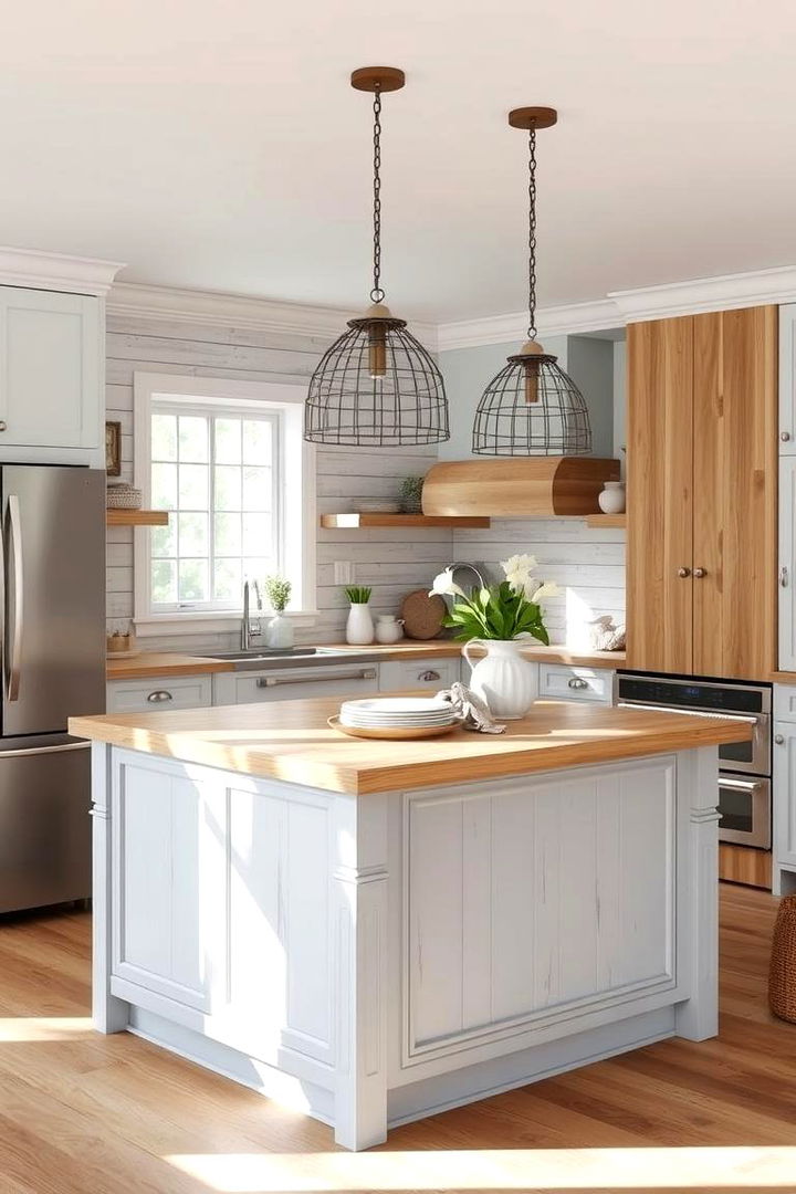 Coastal Inspired Shiplap Retreat - 22 Shiplap Kitchen Island Ideas