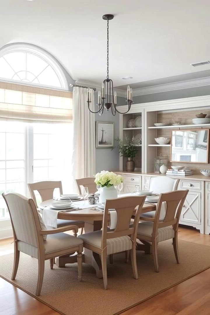 Coastal Inspired Sun Shades - 22 Dining Room Window Treatments
