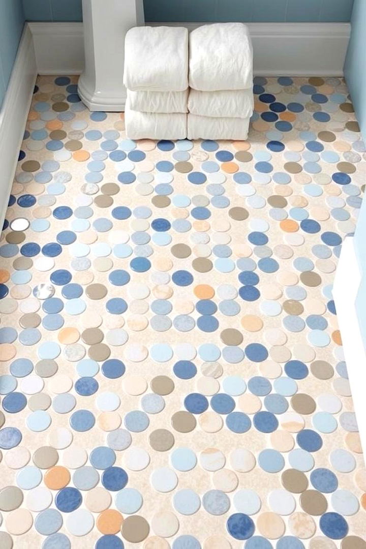 Coastal Inspired Take - 22 Penny Tile Bathroom Floor Ideas