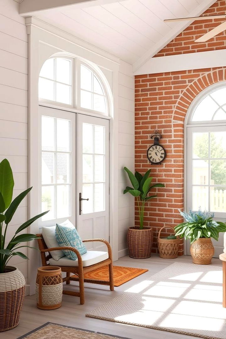 Coastal Inspired Vinyl with Light Brick Combination - 22 Vinyl Siding and Brick Combinations