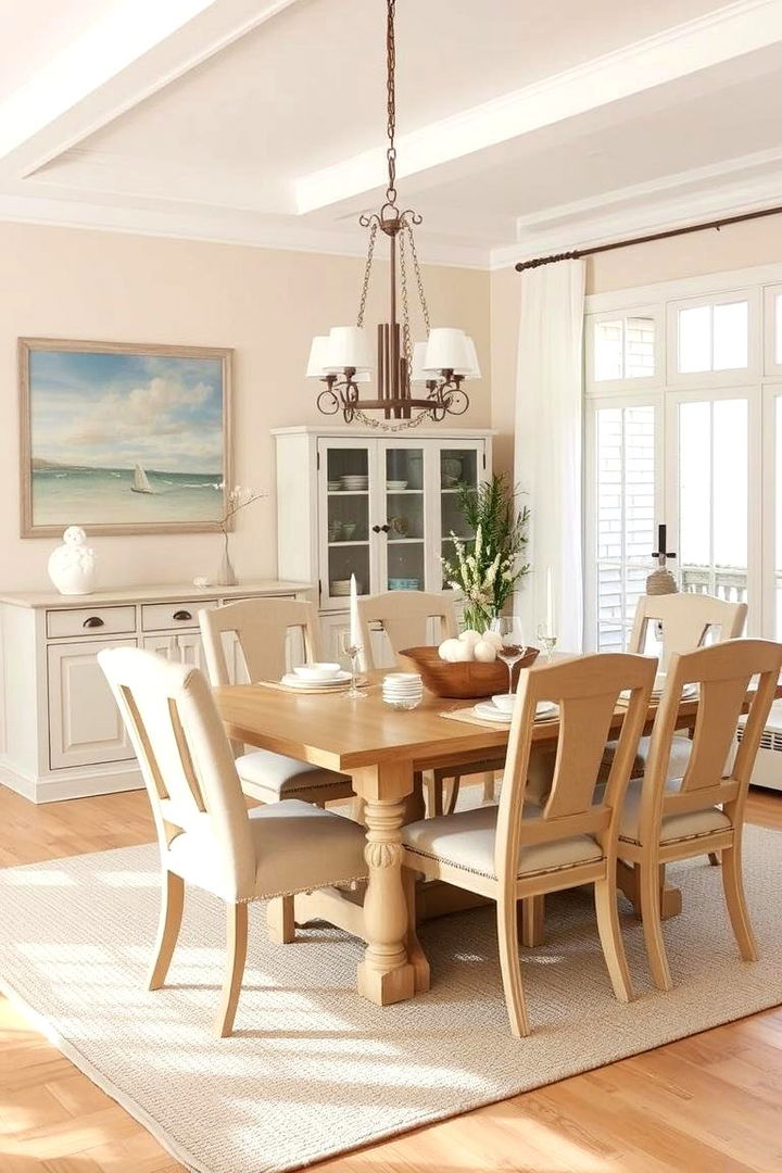 Coastal Inspired - 22 Neutral Dining Room Ideas