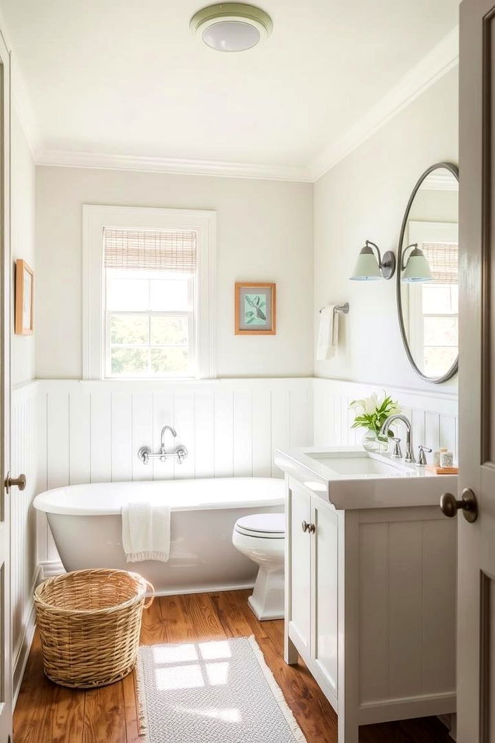 Coastal Light Wainscoting - 22 Bathroom Wainscoting Ideas