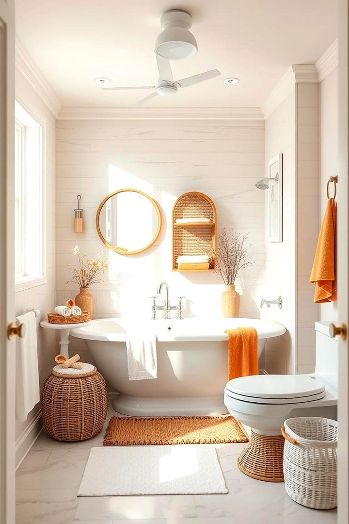 Coastal Orange Inspirations - 22 Orange Bathroom Ideas