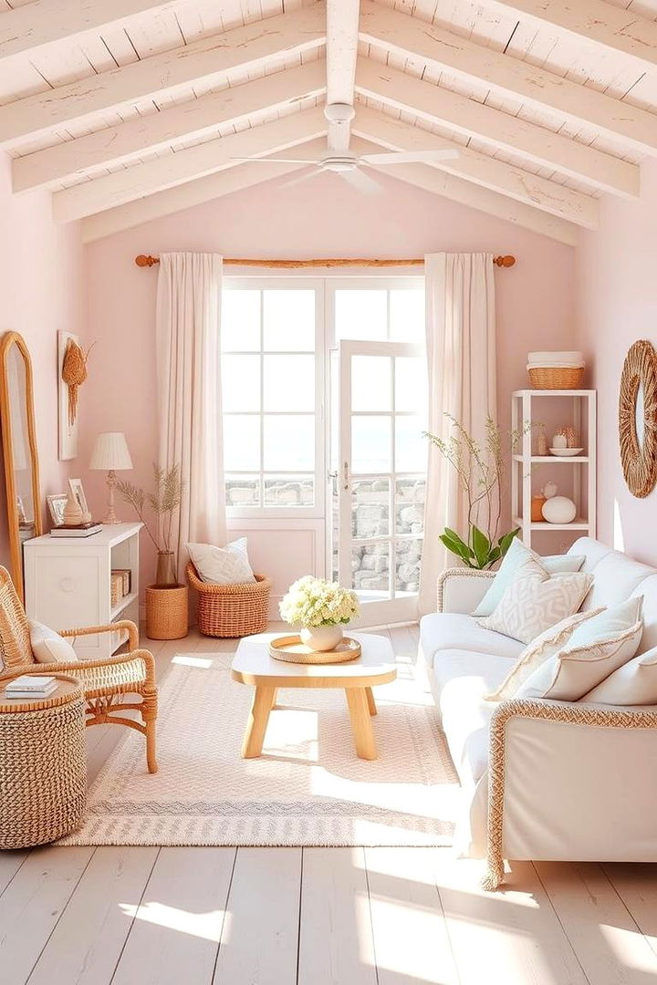 Coastal Pink with Natural Elements - 22 Pink Bedroom Ideas