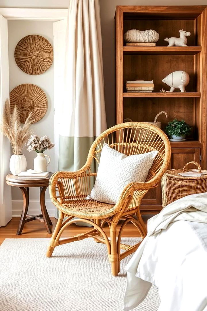 Coastal Rattan Chair - 22 Bedroom Chair Ideas