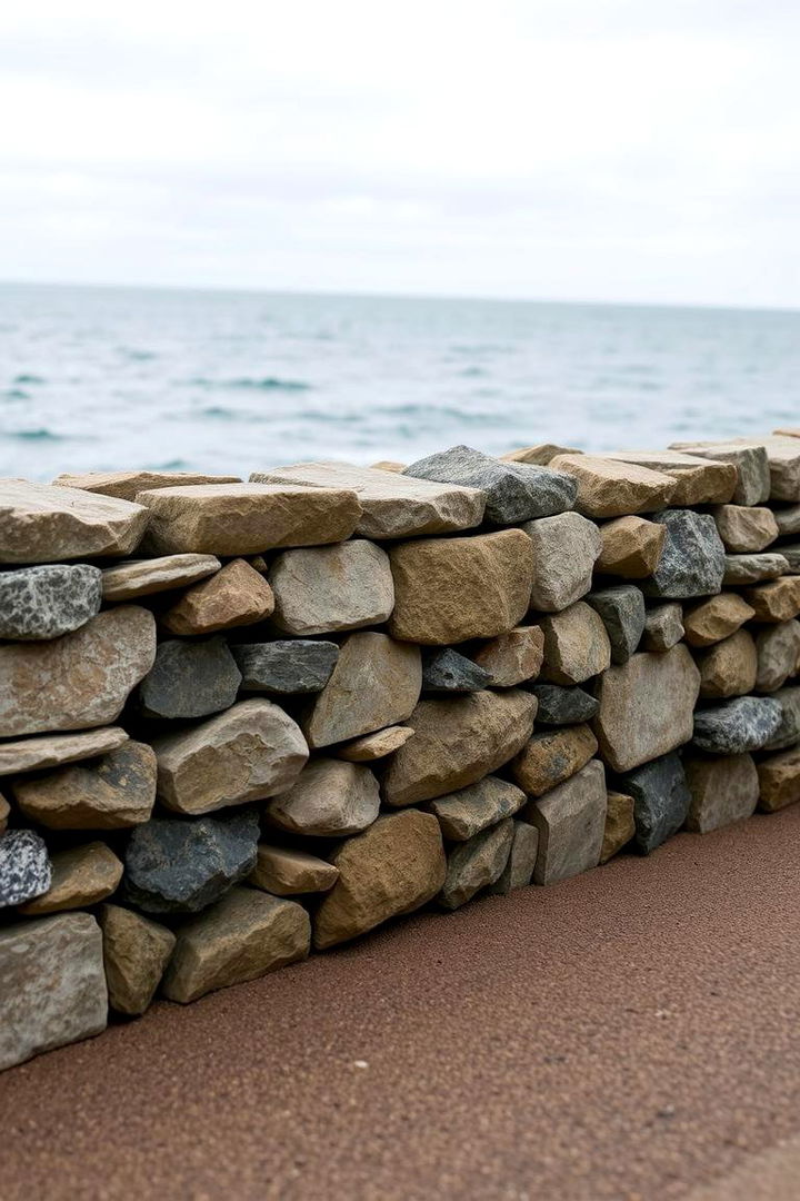 Coastal Rock Resilience - 22 Natural Rock Retaining Wall Ideas
