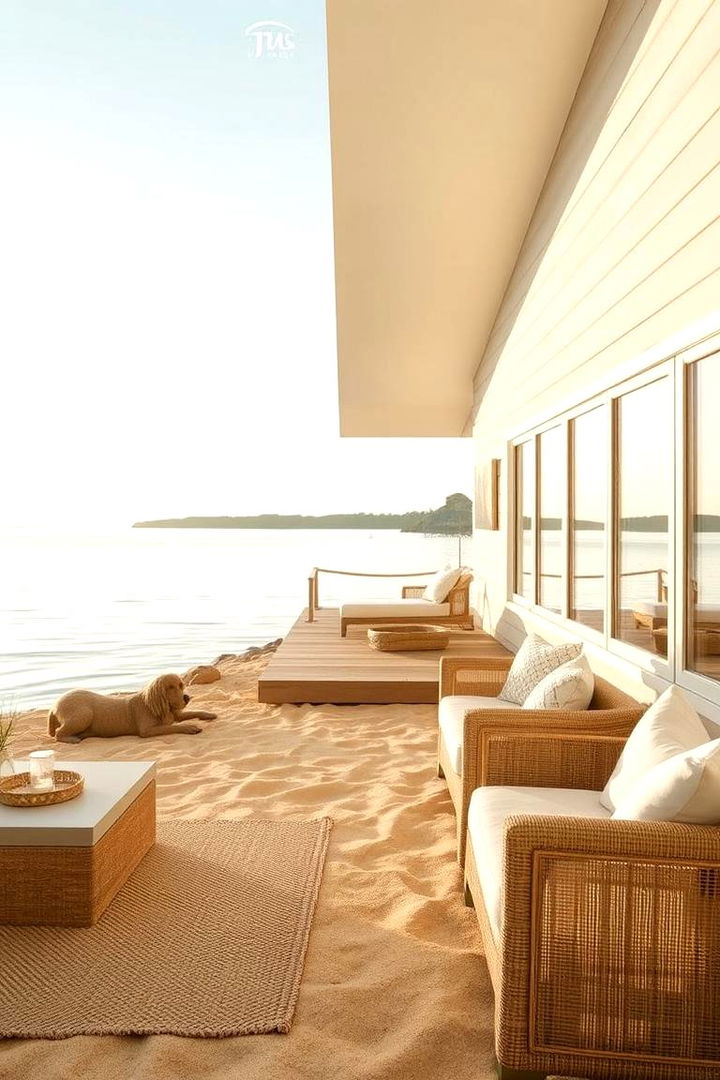 Coastal Sand Serenity - 22 Lake House Exterior Colors Ideas
