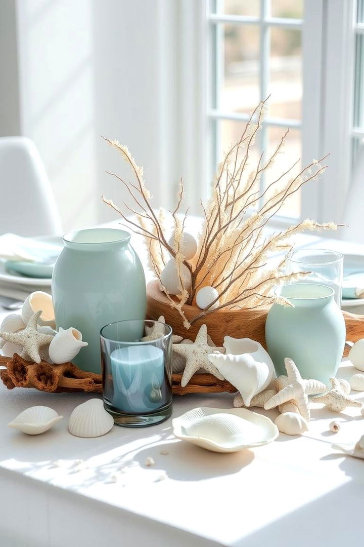 Coastal Seashell Themes - 22 Wedding Table Decoration Ideas