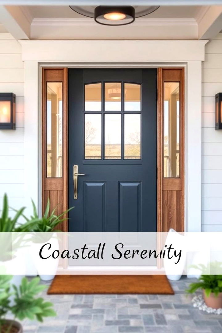 Coastal Serenity - 22 Dark Gray Front Door Ideas