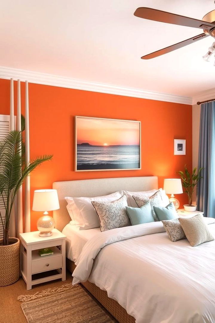 Coastal Sunset Inspired - 22 Orange Accent Wall Ideas