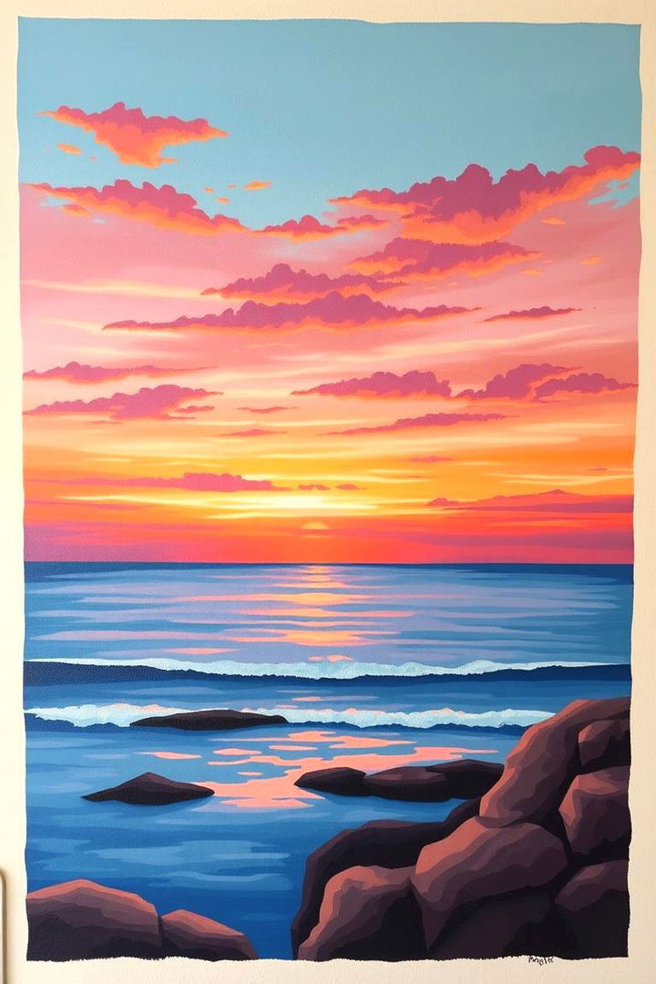 Coastal Sunset Palette - 22 Pool Murals