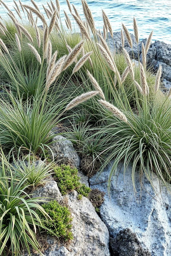 Coastal Vertical Garden with Sea Grasses - 22 Vertical Garden Ideas