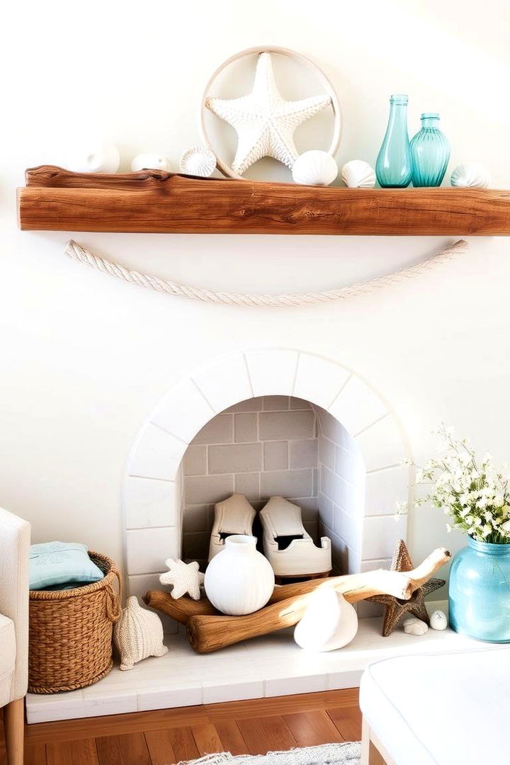 Coastal Vibe Decor - 22 Fireplace Decor Ideas