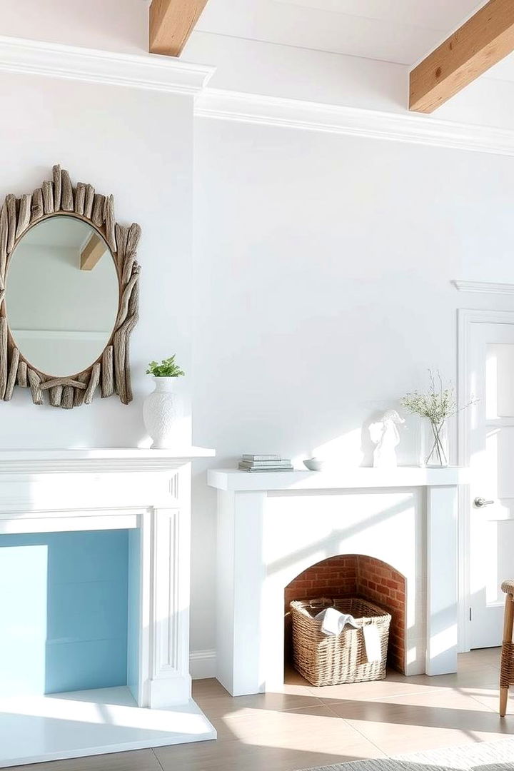 Coastal Vibe - 22 Mirror Over Fireplace Ideas