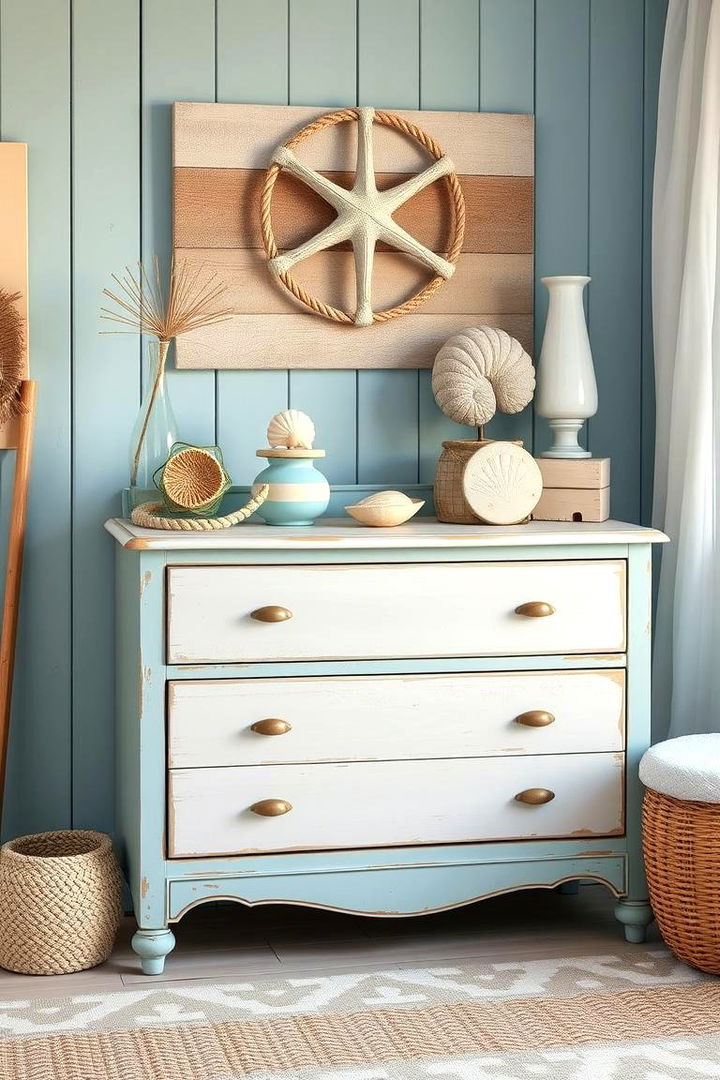 Coastal Vibes with Nautical Elements - 22 Dresser Decor Ideas