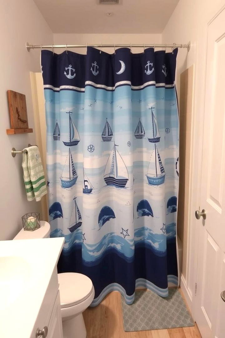 Coastal and Nautical Themes - 22 Shower Curtain Ideas