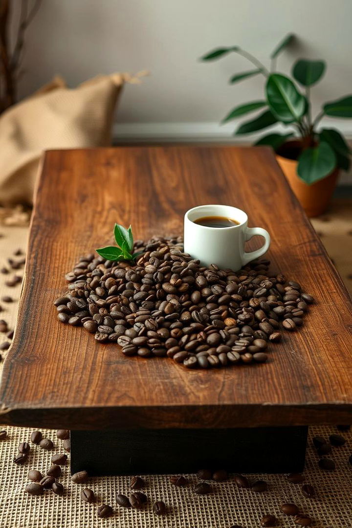 Coffee Plant Inspired - 22 Coffee Table Centerpiece Ideas