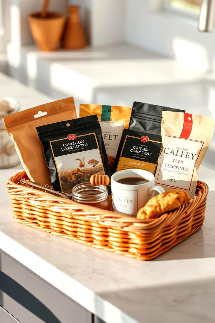 Coffee and Tea Basket - 22 Gift Basket Ideas