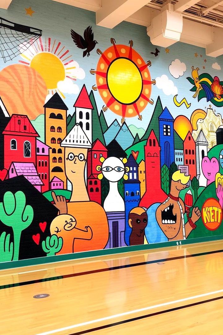 Collaborations with Local Artists - 22 Gym Murals