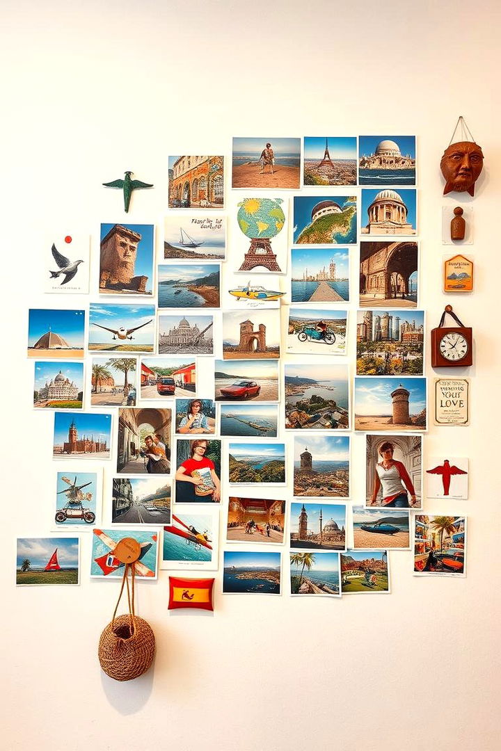 Collage of Postcards or Travel Memories - 22 Blank Wall Ideas