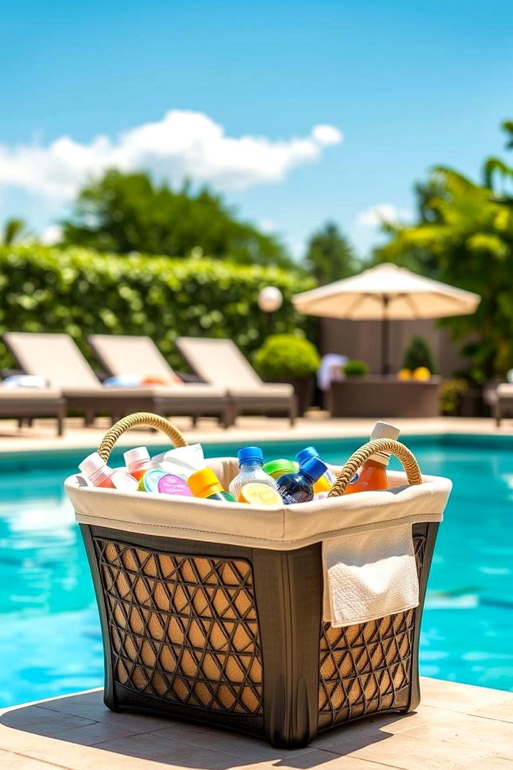 Collapsible Storage Baskets for Quick Cleanups - 22 Pool Storage Ideas