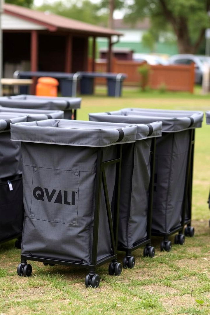 Collapsible Storage Bins with Wheels - 22 Outdoor Toy Storage Ideas