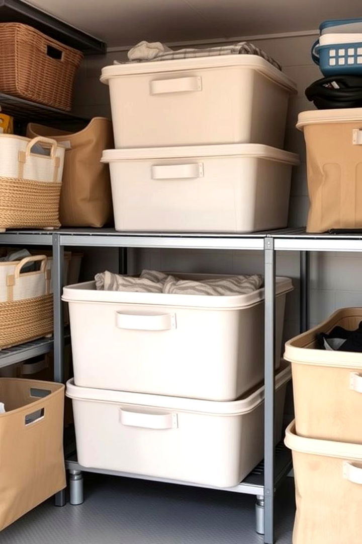 Collapsible Storage Bins - 22 Lawn Mower Storage Ideas