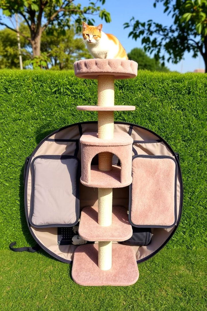 Collapsible Travel Friendly Tree - 22 Outdoor Cat Tree Ideas