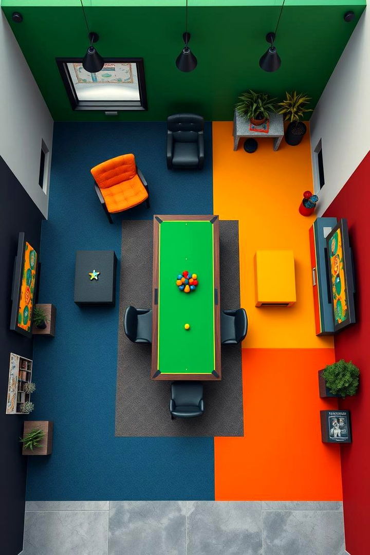 Color Blocking Techniques - 22 Game Room Paint Ideas
