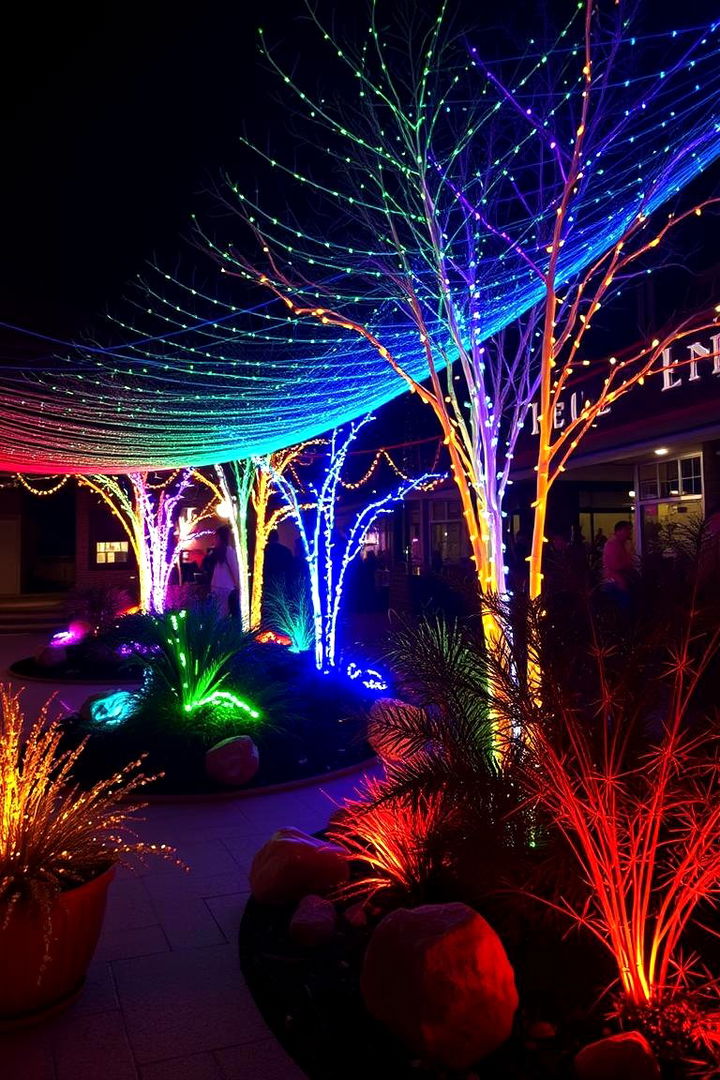 Color Changing Customized Effects - 22 Landscape Lighting Ideas
