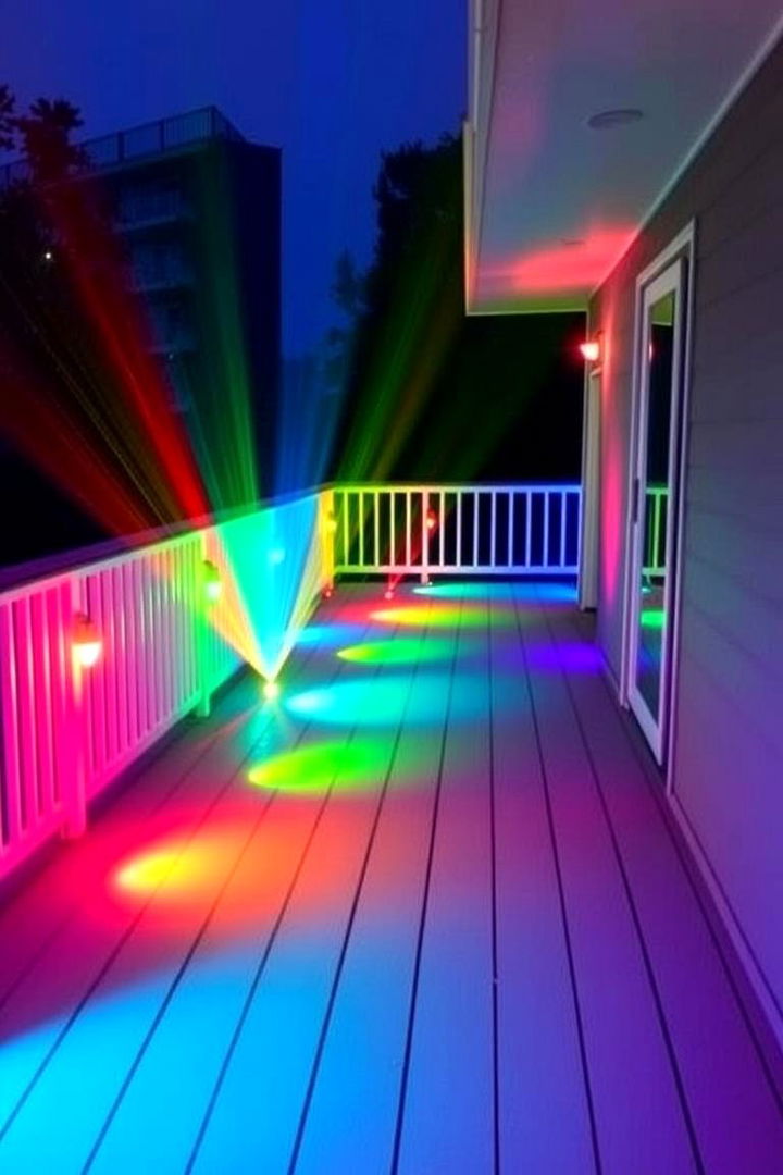 Color Changing LED Fixtures for Dynamic Effects - 22 Deck Lighting Ideas