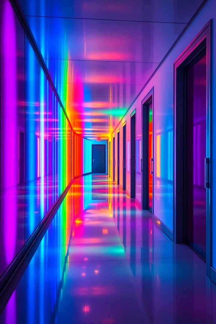 Color Changing LED Magic - 22 Hallway Lighting Ideas