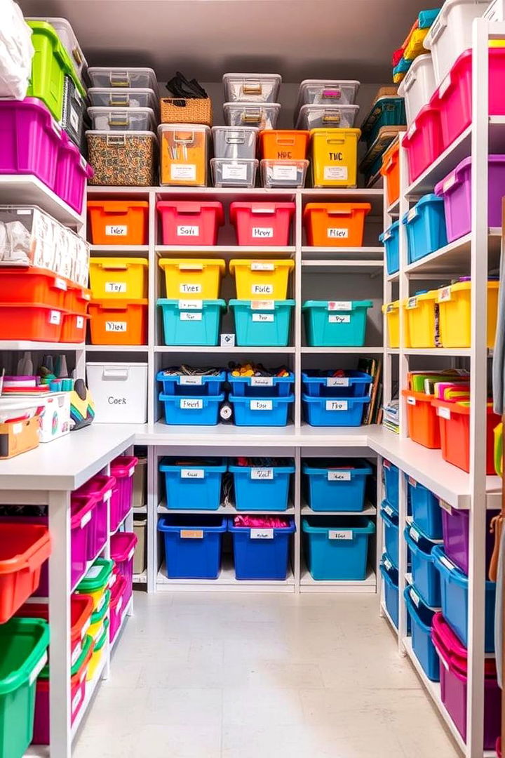 Color Coded Organization - 22 Small Craft Room Ideas