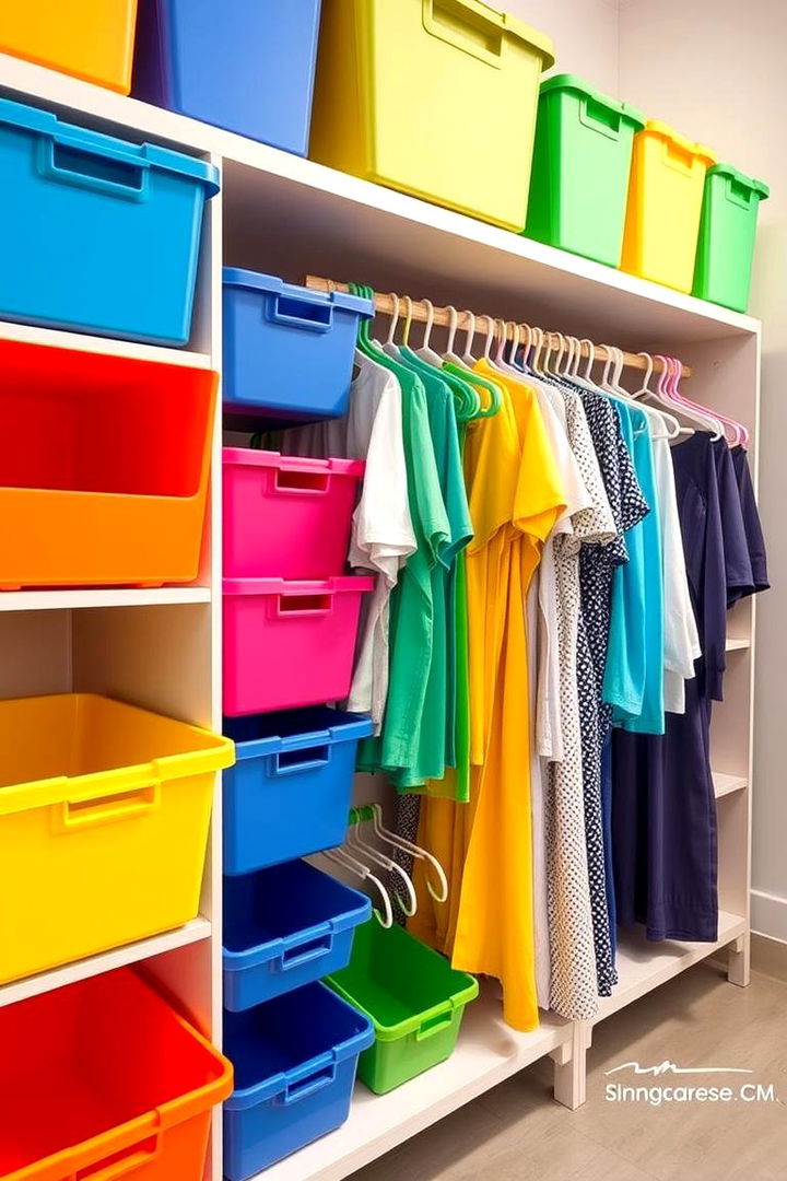 Color Coded Storage Solutions for Clarity - 22 Clothes Storage Ideas