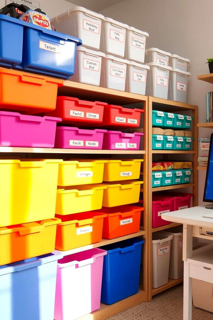 Color Coded Storage System - 22 Lego Storage Ideas