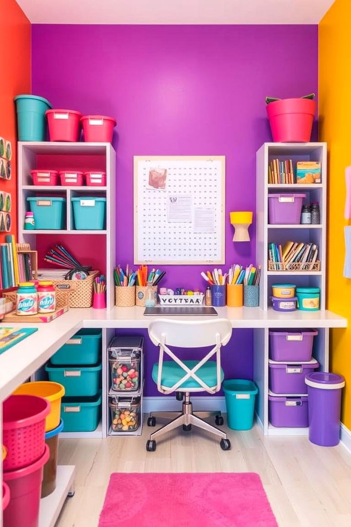 Color Coordinated Essentials - 22 Craft Room Ideas