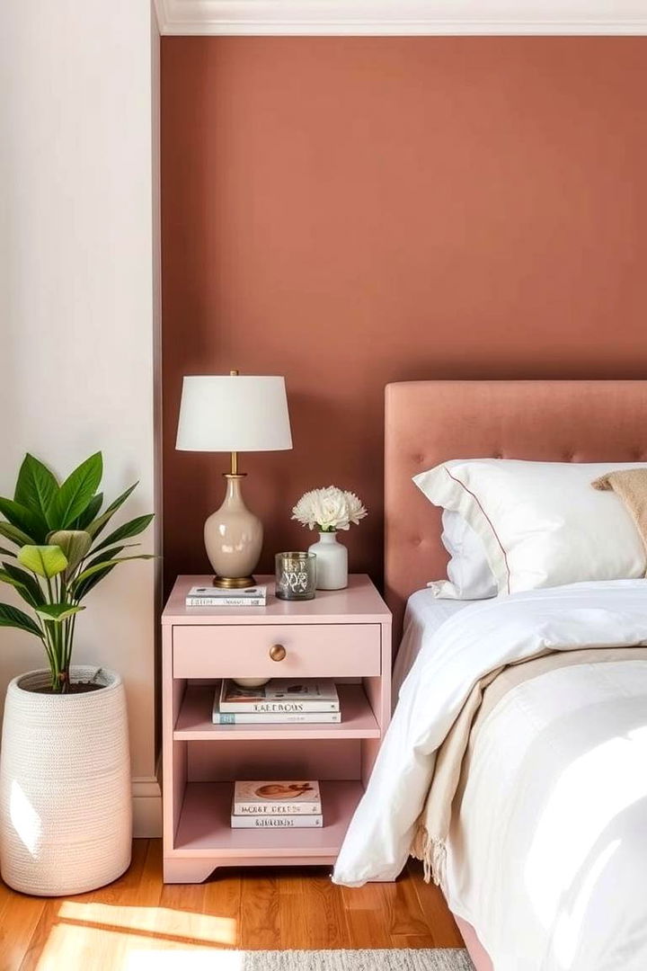 Color Coordinated Harmony - 22 Nightstand Decor Ideas