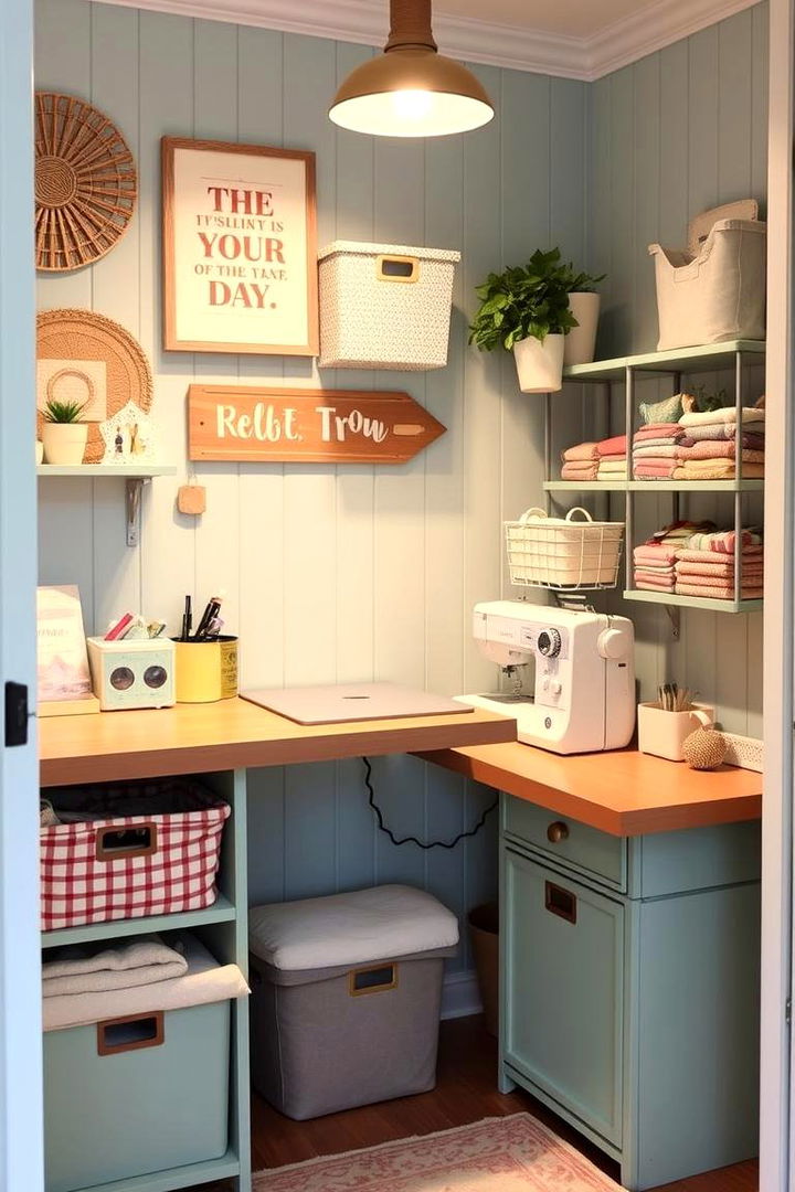 Color Coordinated Oases - 22 Sewing Room Ideas