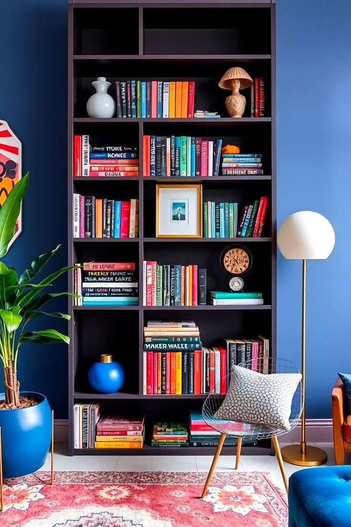 Color Coordinated Shelves - Bookshelf Decor Ideas to Refresh Your Living Space