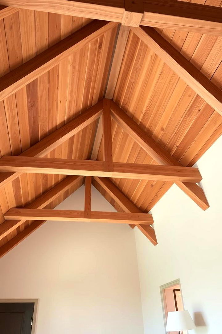 Color Harmony and Warm Ambiance - 22 Vaulted Ceiling With Beams