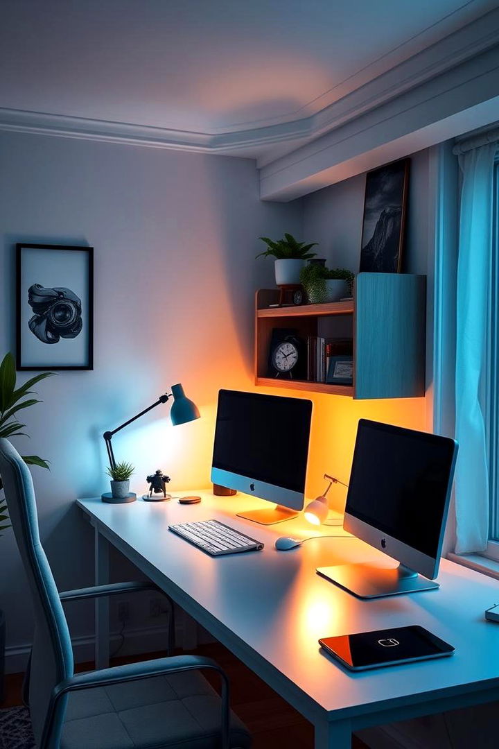 Color Temperature Flexibility - 22 Home Office Lighting Ideas