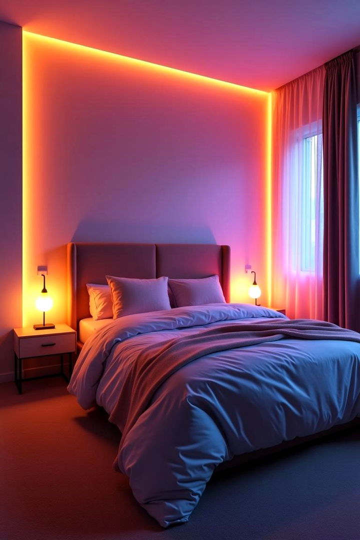 Color Temperature Variability - 22 Small Bedroom Lighting Ideas