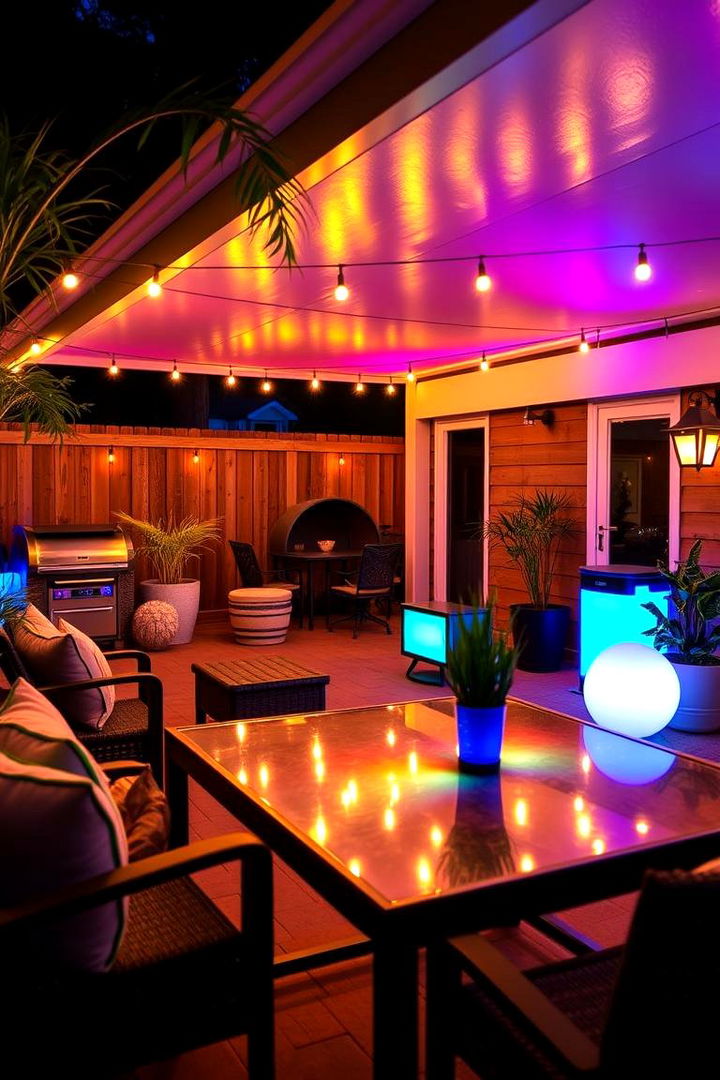 Color Tuned Options - 22 Covered Patio Lighting Ideas