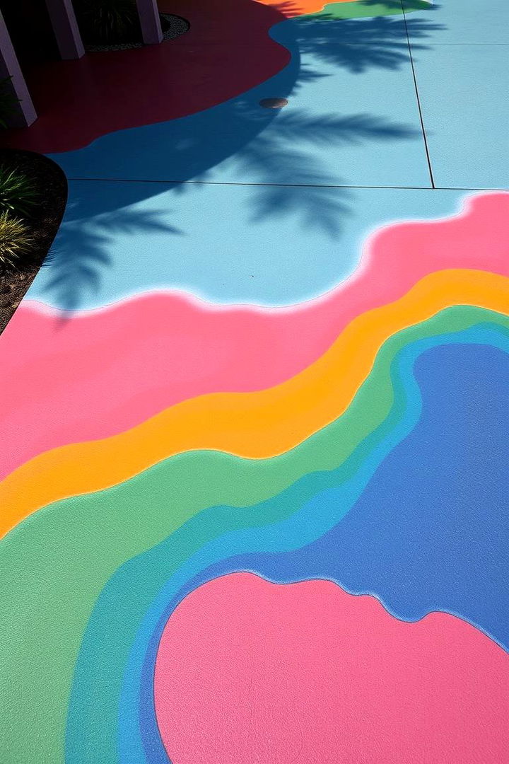 Colored Concrete Finishes - 22 Concrete Driveway Ideas