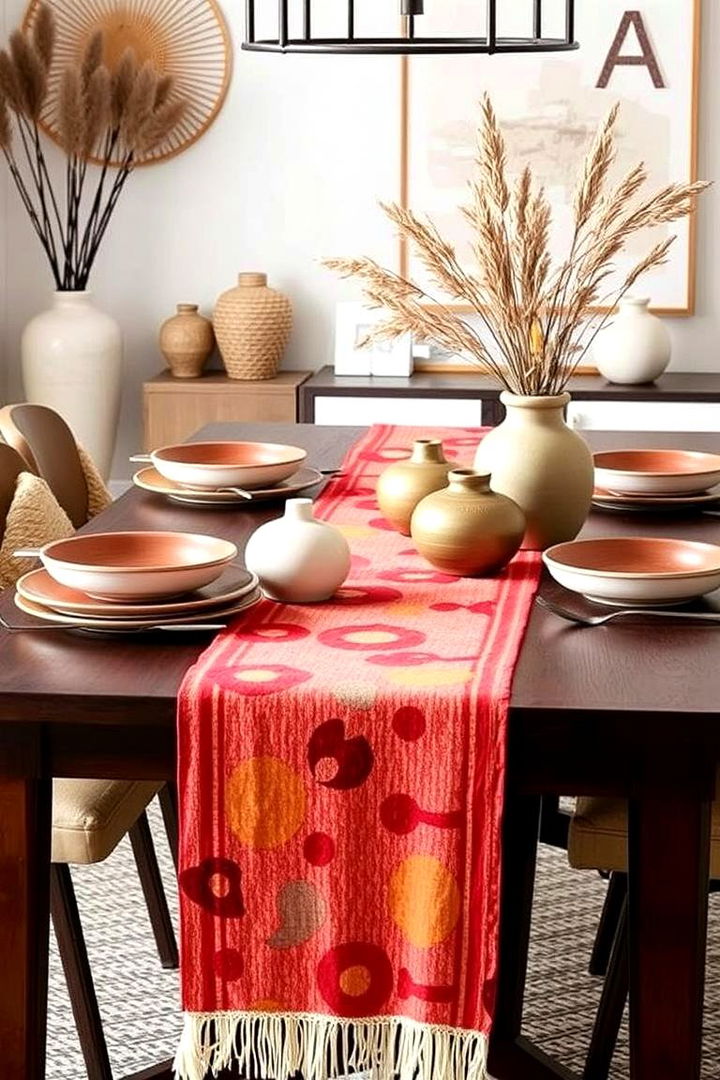 Colored Table Runners - 22 Fall Table Decor Ideas