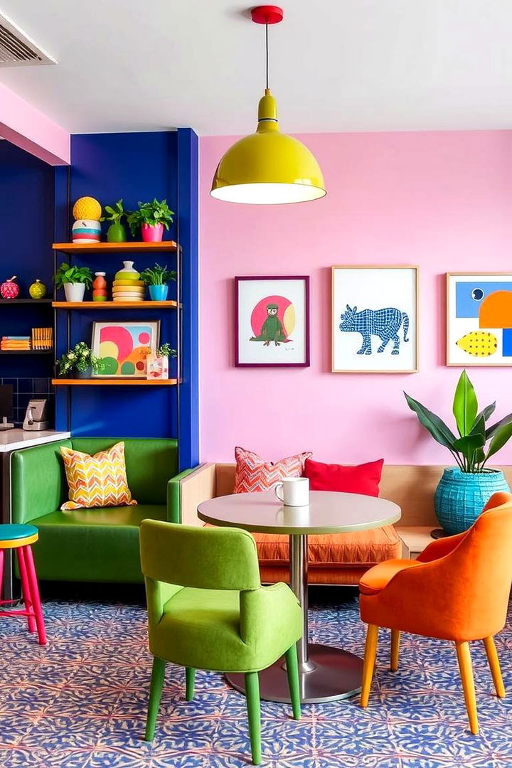 Colorful Accent Area - 22 Office Coffee Station Ideas
