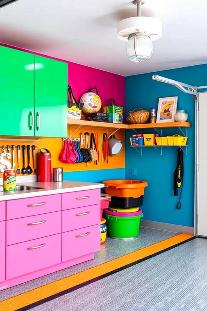 Colorful Accent Garage - 22 Detached Garage Ideas