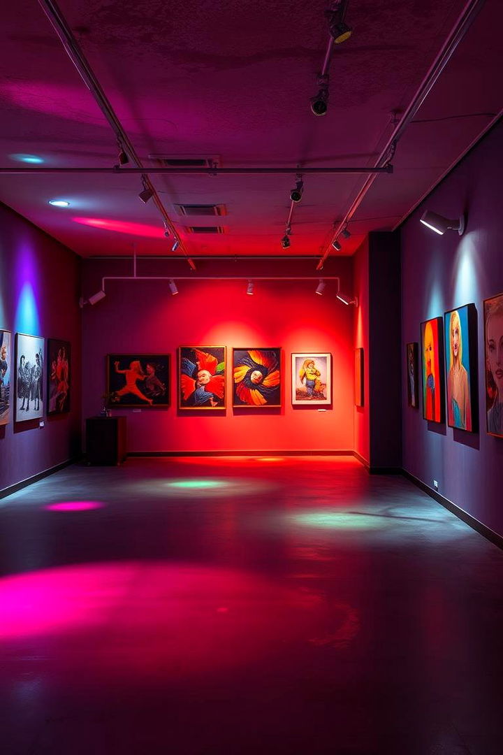 Colorful Accent Lighting - 22 Art Room Ideas