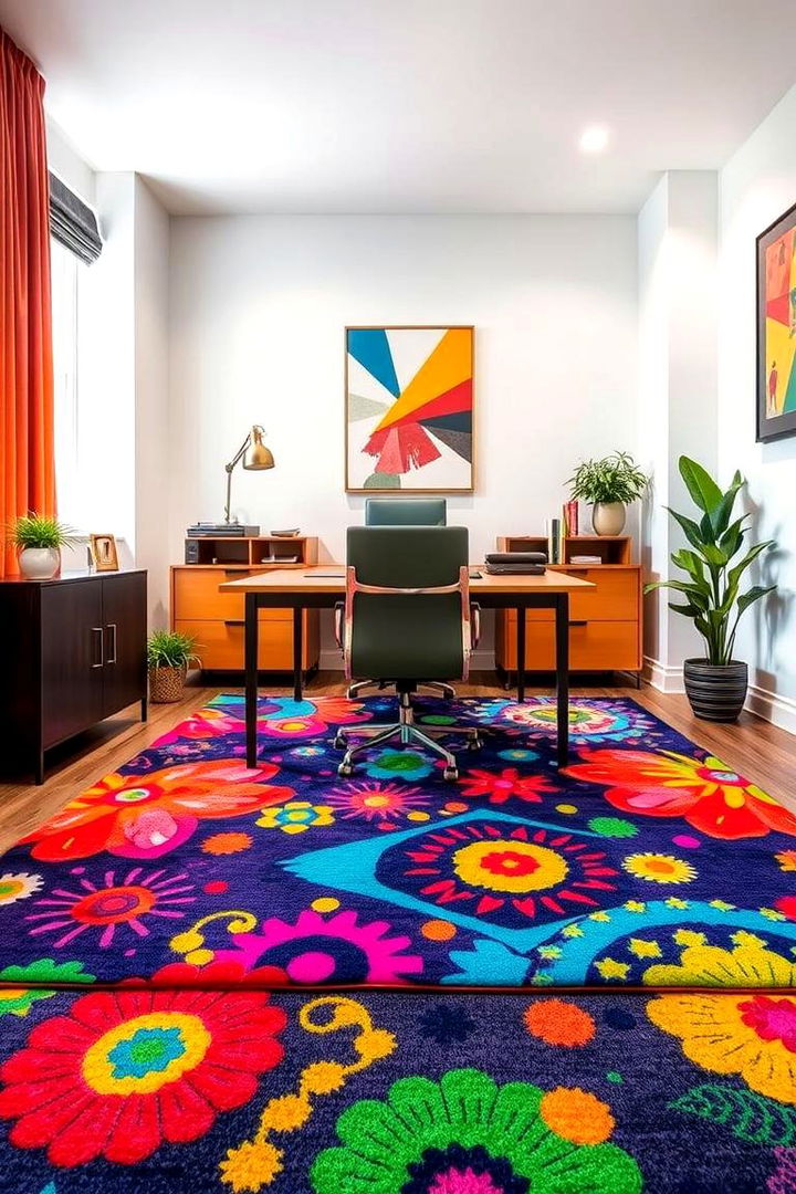 Colorful Accent Office Rugs - 22 Office Rug Ideas
